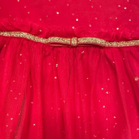 Hanna Andersson Red and Gold Sparkle Dress - Size 110 / 5 - Picture 5 of 5